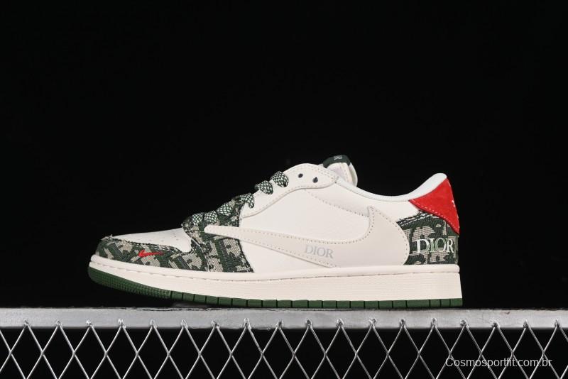 Nike Travis Scott x Fragment Design x Air Jordan 1 Low OG SP AJ1 Low-top Casual Sneakers - XY2688-114
