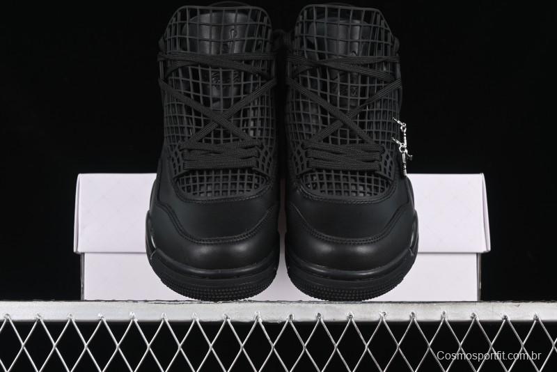 Nike Air Jordan 4 Retro Basketball Shoes with Mesh Design - FV7251-001